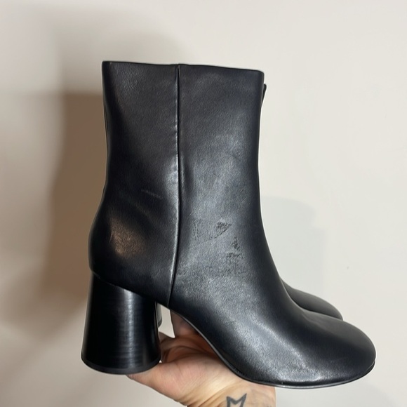 ASH | Women’s Black Calf Leather Clone Block Heel Booties Size 11 NWOB - Picture 3 of 10